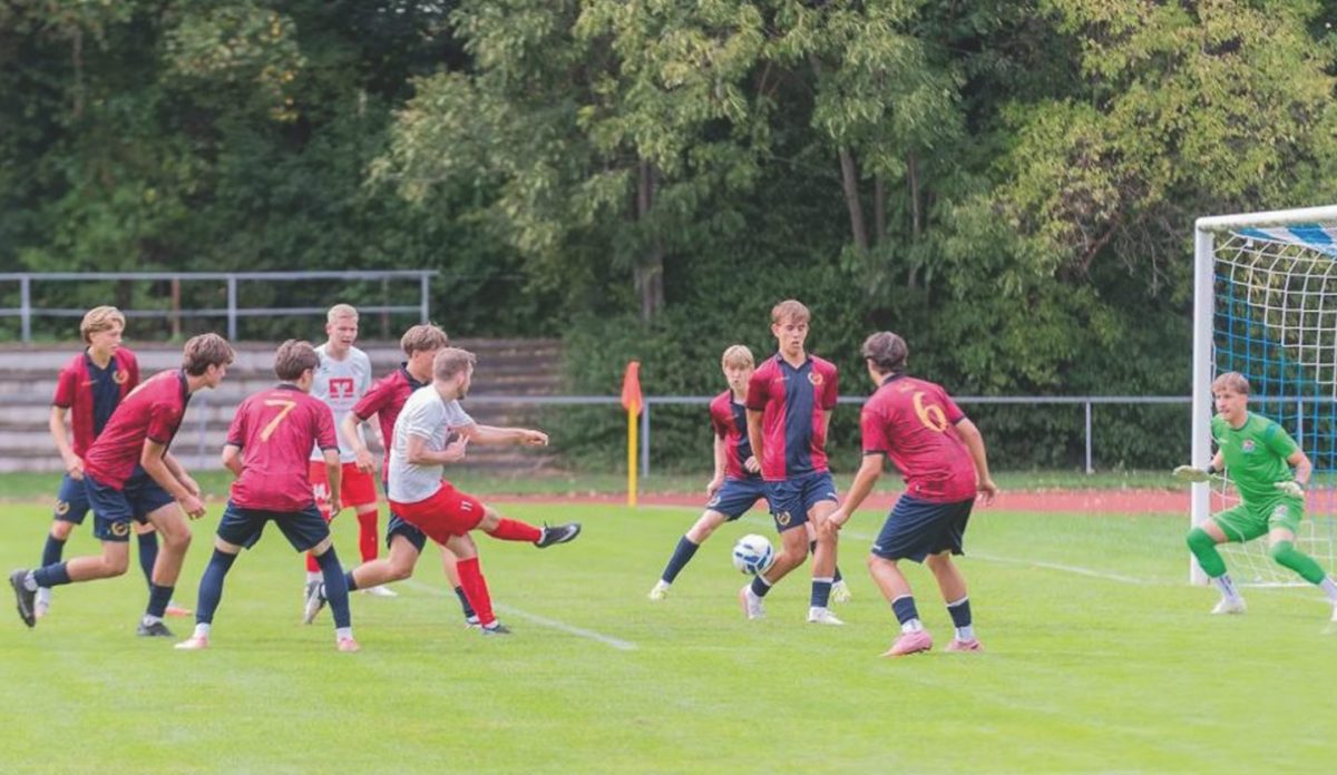 VfB Hallbergmoos beim 1:0-Auswärtssieg gegen die SpVgg Unterhaching II in der Landesliga